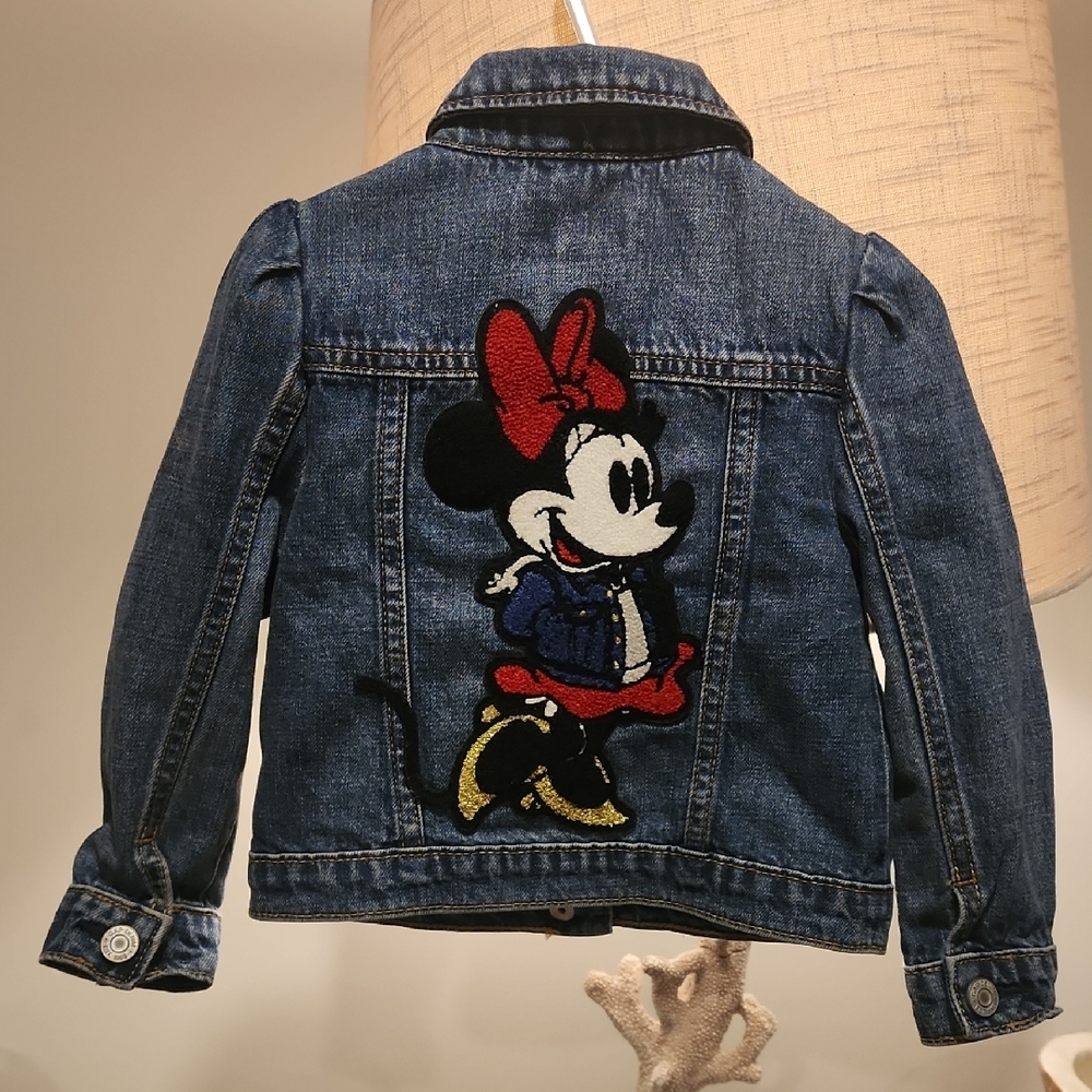 3T Baby GAP Disney Denim Jacket with Minnie Mouse Patch (Currently Sold Out GAP)